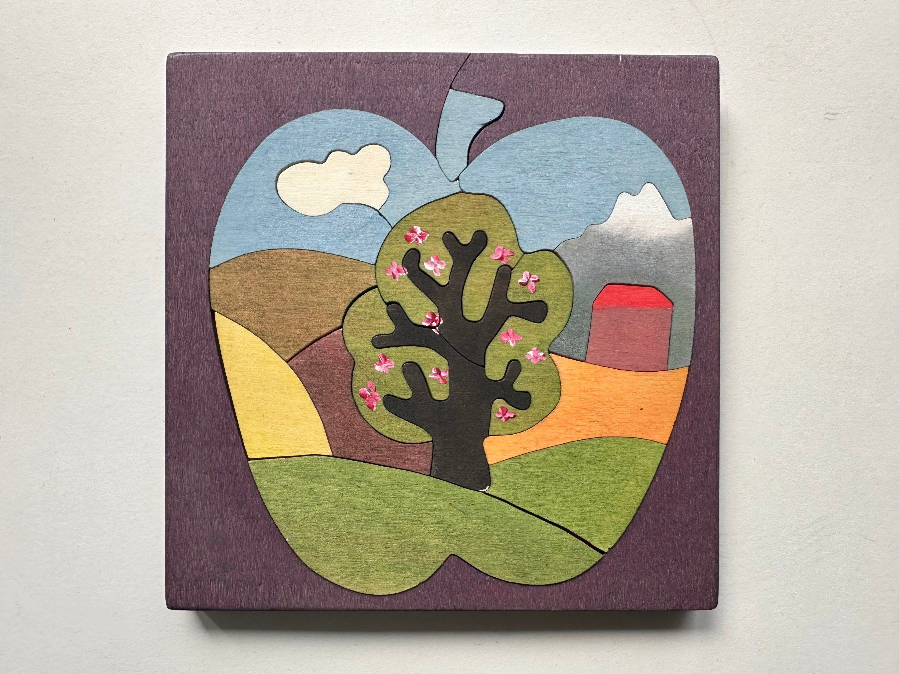 Puzzles: Holz Doppel - Puzzle, Apfelbaum, Apfel – Gebraucht aus Adligenswil von e17s15