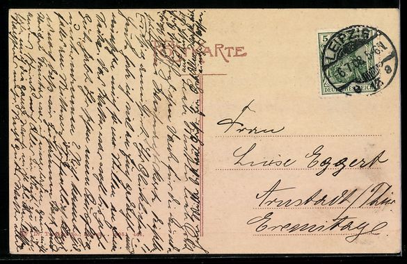 Cartoline postali: Leipzig, Pleissenburg, Neues Rathaus, Al – Usato da Berlin venduto da bartko-reher 1