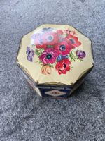 Antike Blechbüchse von Fillerys Toffees Limited Blumenmotiv