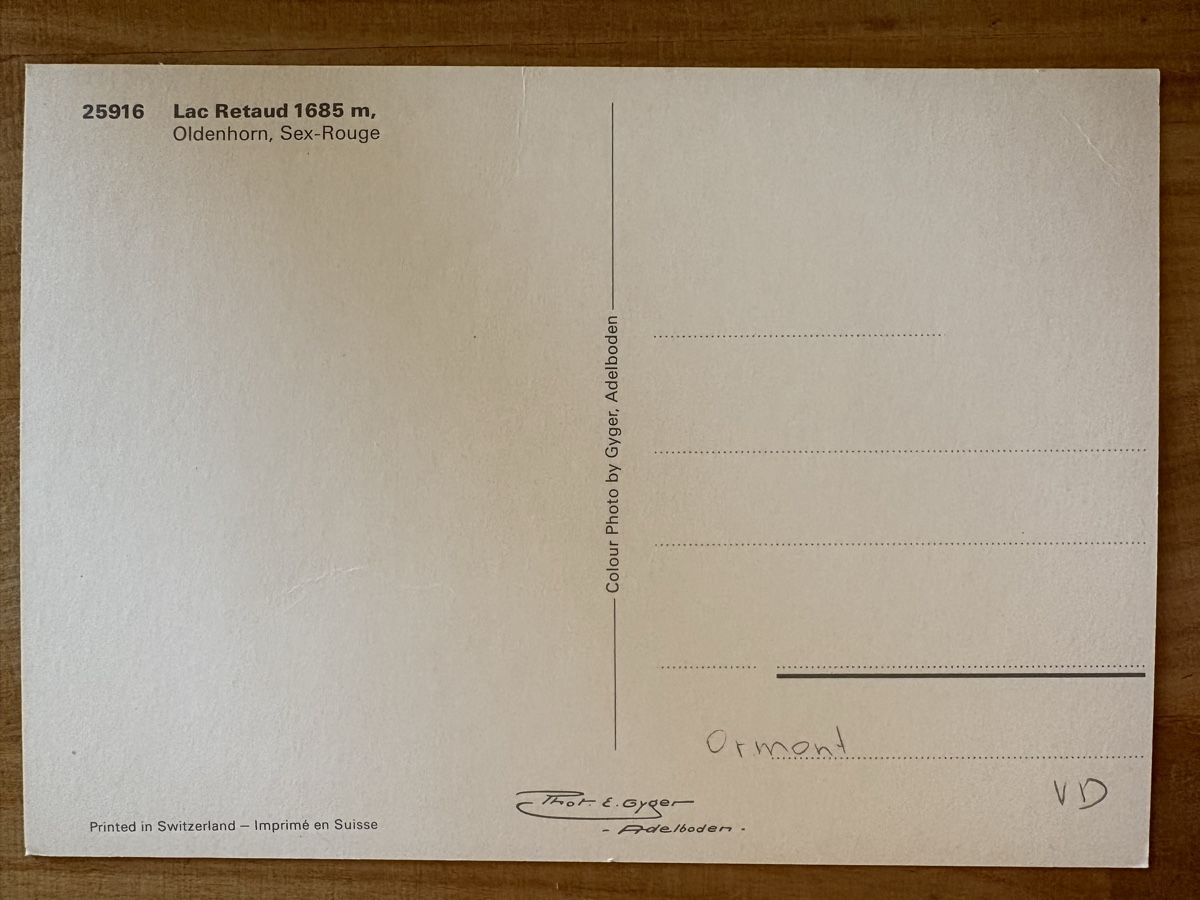 Cartoline postali: AK von Lac Retaud / Oldenhorn – Usato da Rümlang venduto da Kartenpost1 1