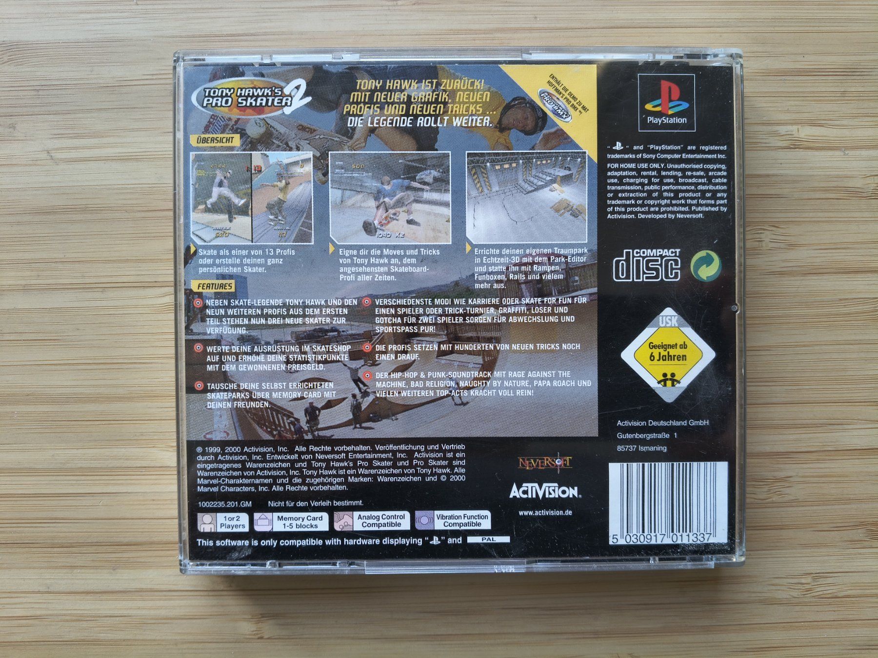 Giochi: Tony Hawk's Skateboarding 2 (PS 1) – Usato da Riedholz venduto da ste_96cd 1