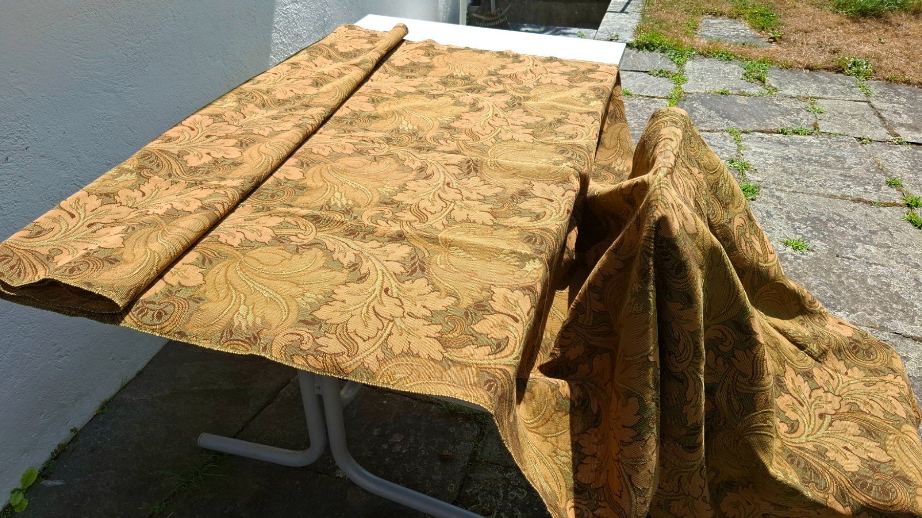 Tissus: ANTIKER MÖBELSTOFF, JUGENDSTIL um 1900 – D'occasion à Grüningen par Kartensammler
