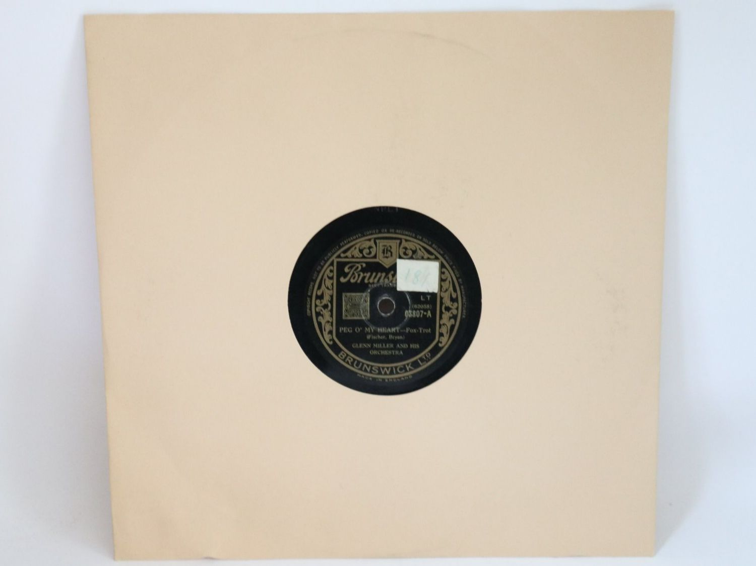 Schallplatten: Schellack Glenn Miller Peg O' My Heart / Moonlight Bay – Gebraucht aus Eschenbach SG von Astalavista