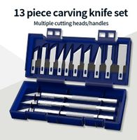 Cutter-Set, 13-teilig, inkl. Box, für Bastler und Modellbau
