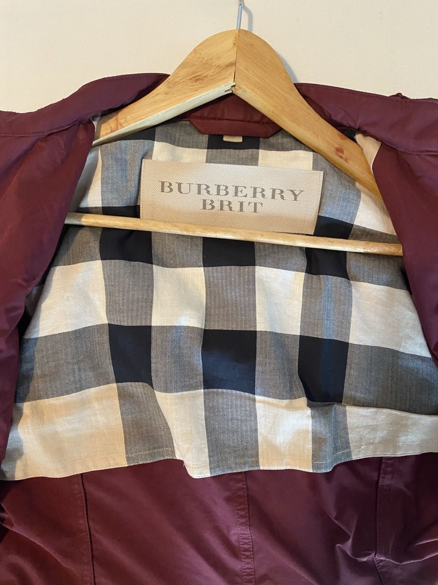 Burberry Jacken: Burberry Brit Übergangsjacke, bordeauxrot – Gebraucht aus Lugano von mariavenezia 3