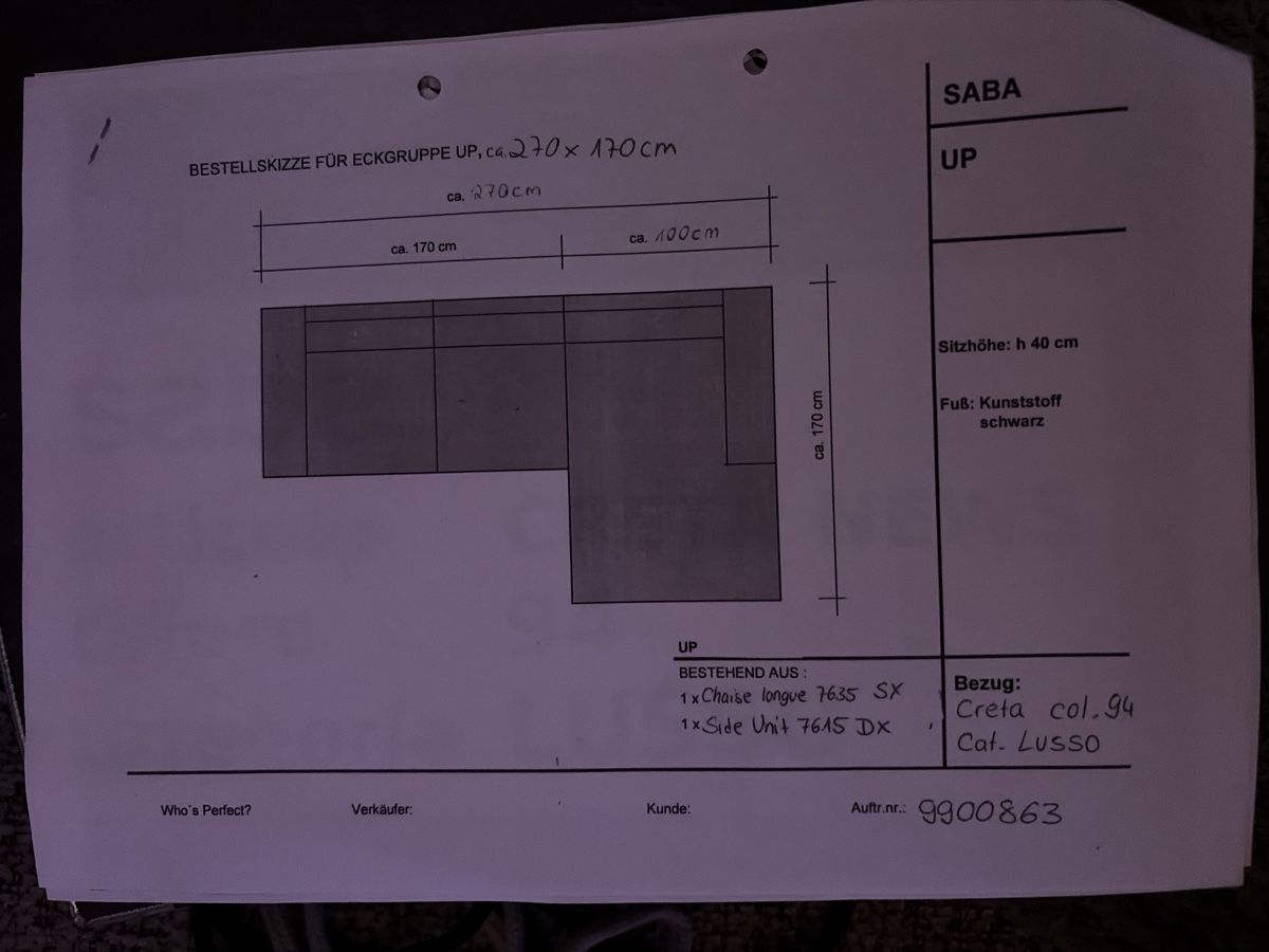 Sofas: Ecksofa Korpus  – Defekt aus Schlieren von Ppau 1