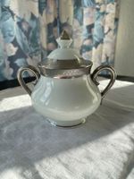 Zuckerdose Jammet-Seignolles Limoges Porzellan Platinrand