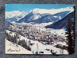 Davos 1978 Ansichtskarte Postkarte gelaufen mit Marke