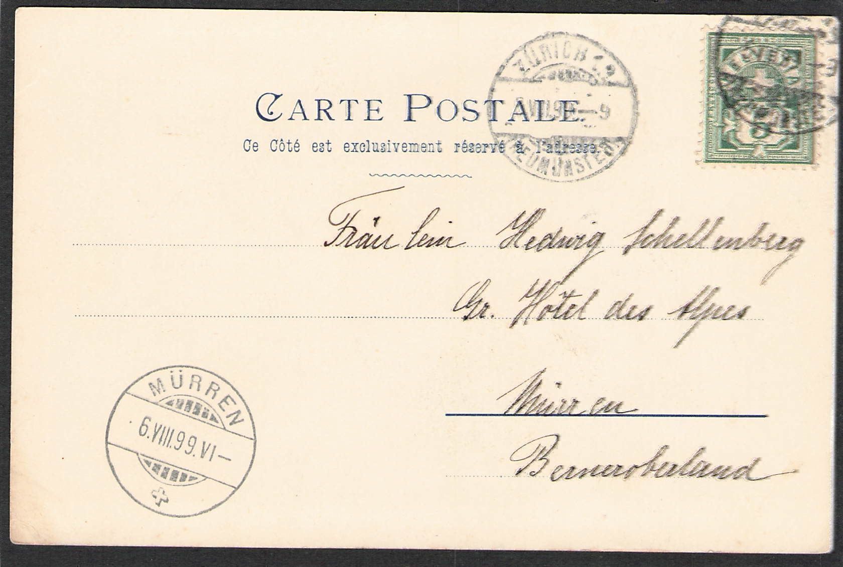 Cartoline postali: AK,ZH Zürichhorn , 1899 – Usato da Reichenburg venduto da Pipo-67 1