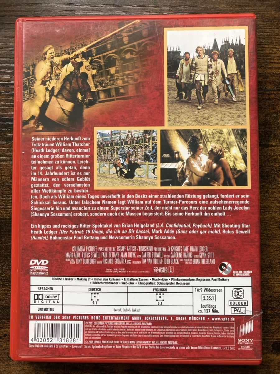 Tutti i DVDs: Ritter aus Leidenschaft DVD – Usato da Glarus venduto da Jhuber78 1