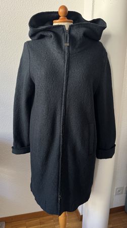 Manteau en 100% laine NILE avec capuche, taille S, pétrole