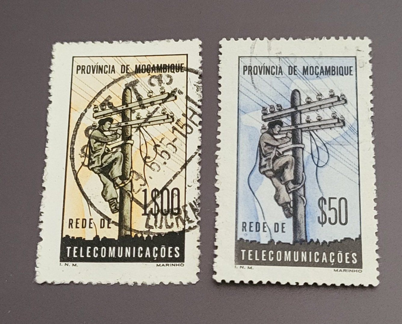 Tutti i francobolli: Mosambik 1965 Telekommunikation – Usato da St Gallen venduto da Stampsalshobby