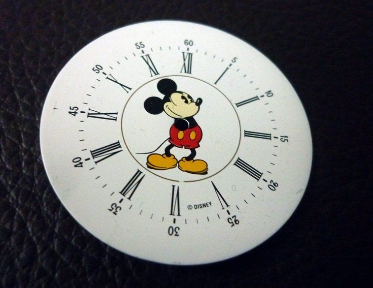 Lot De 3 Cadrans Mickey Mouse Sur Papier Cartonné - Pour Horloge Ou Décoration - Occasion