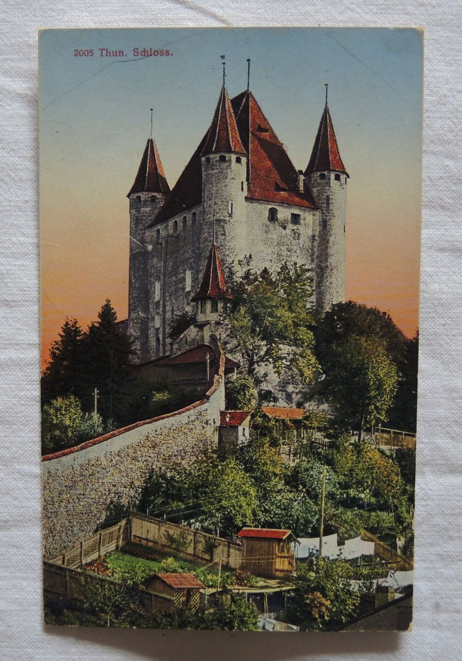 Cartoline postali: Ansichtskarte Schloss Thun – Usato da Niederried b. Kallnach venduto da hanatim
