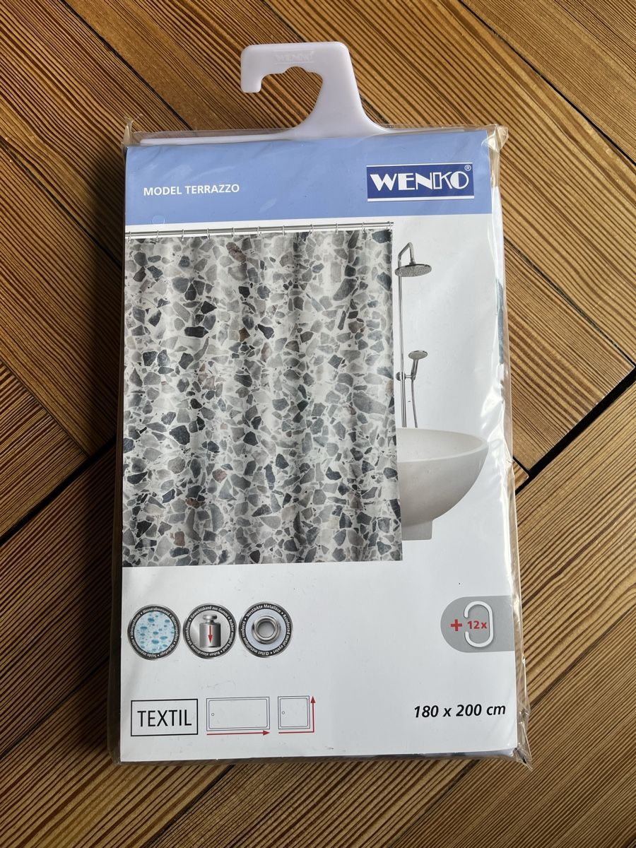 Tende: Rideau de douche effet Terrazzo – Nuovo e nell'imballaggio originale da Lausanne venduto da Matmahon1