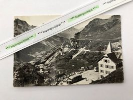 Hotel Klausenpasshöhe mit altem Saurer/ Berna Bus AK