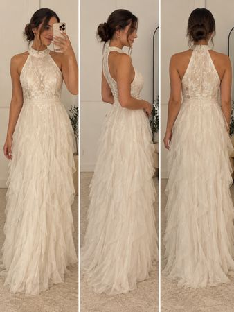 WEISSES VERA-MONT-ABENDKLEID (HOCHZEIT)
