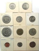 KOLUMBIEN Sammlung 11 Münzen 1965-1988, meist Toperhaltung