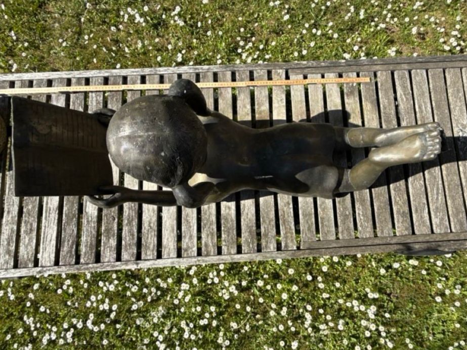 Sculture & Statue: Grosse Messingfigur Lesendes Mädchen, Garten Deko, Top! – Usato da Bassersdorf venduto da Buy_interest 2