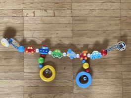 Kinderwagen Clip Spielzeug Holz Autos Flugzeug Zug