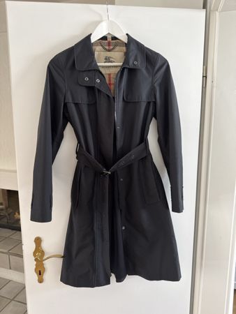 Burberry London Damen-Mantel Schwarz RARE – Made in USA 
