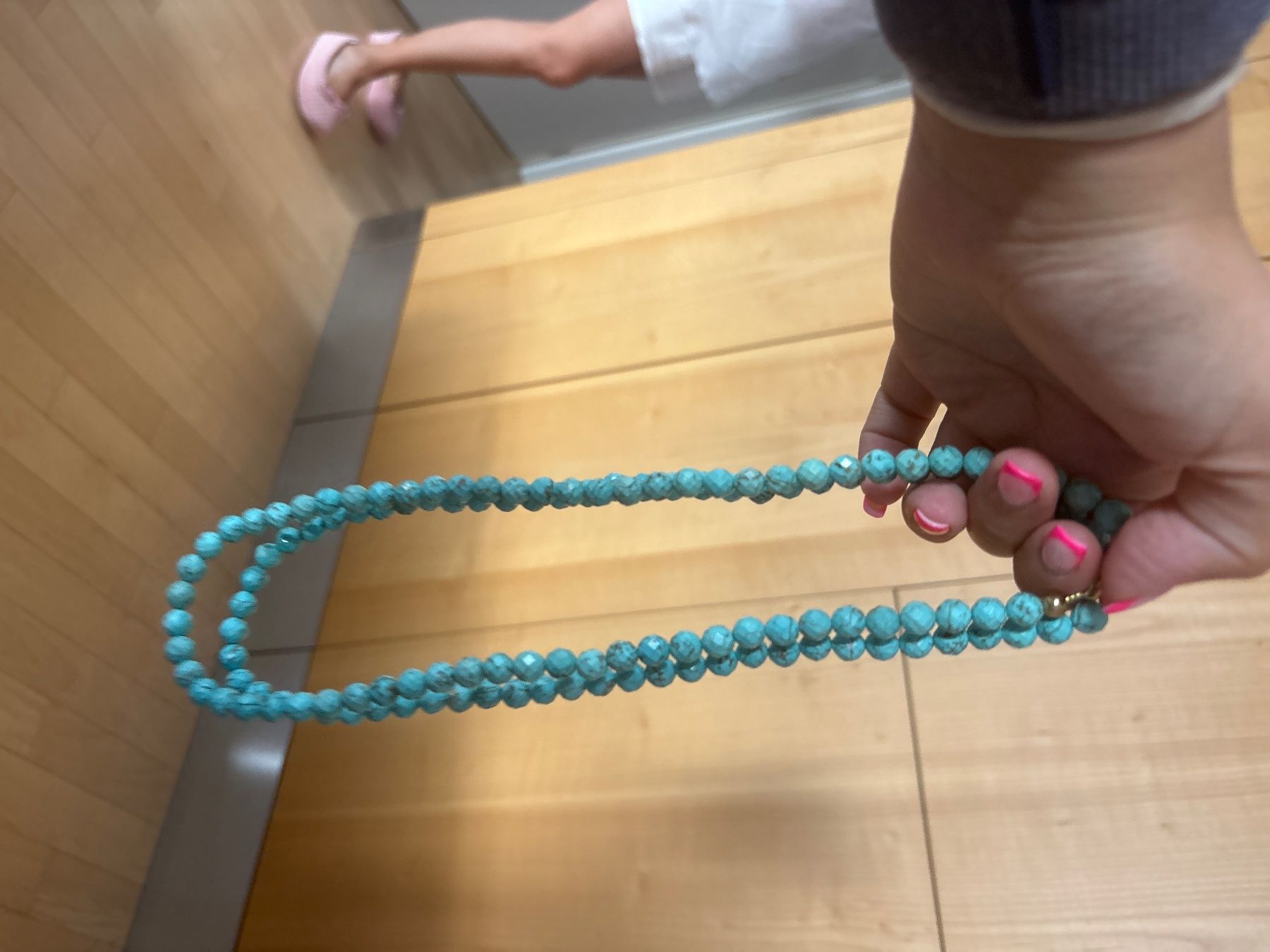 Ketten: Collier de perles bleues longueur 70 cm neuf – Gebraucht aus Puidoux von ray_2b5z 1