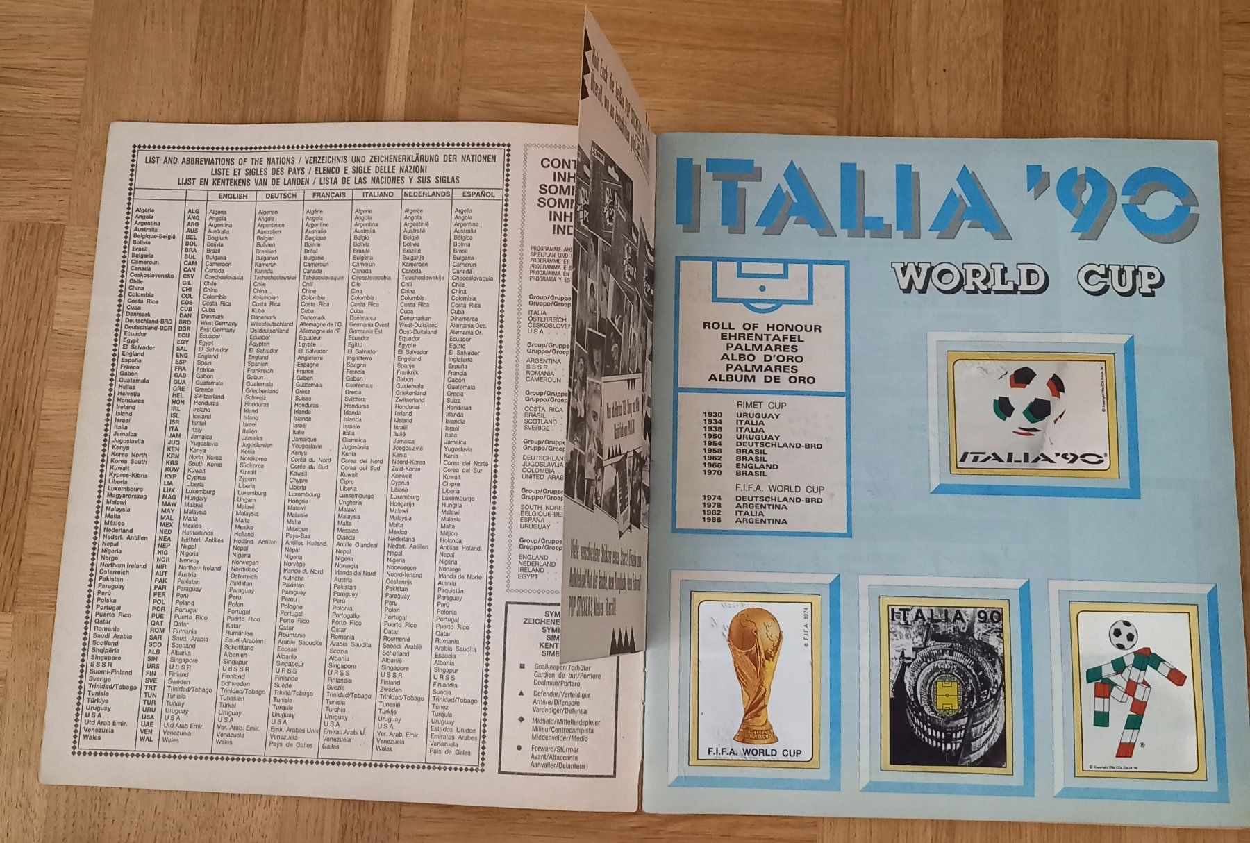Panini Album: Panini Italia 90 - komplett – Usato da zürich venduto da Maratonga 1