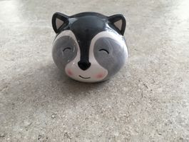 Süsser Waschbär Keramik Spardose Kässeli