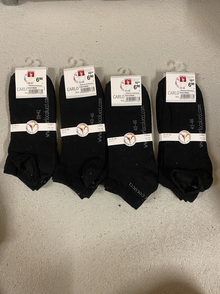 Calze: Socken Multipack 3x3 / 1x3 Carlo Colluci   – Nuovo e nell'imballaggio originale da St. Gallenkappel venduto da Luap.