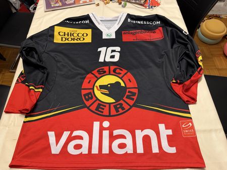 SC Bern Gameworntrikot Junioren Nummer 16 Grösse XL