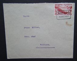 1931  Bedarfsbrief von Sursee nach Wolhusen, Aushilfsstempel