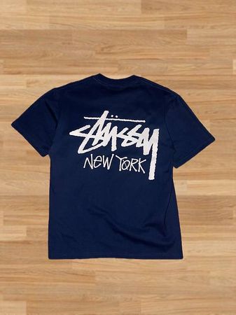 Navyblaues Stüssy T-Shirt