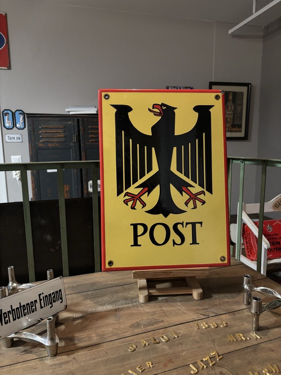 Insegne: Emailschild, deutsche Post, Adler, abgekantet – Usato da Staufen venduto da timelessvintage 3