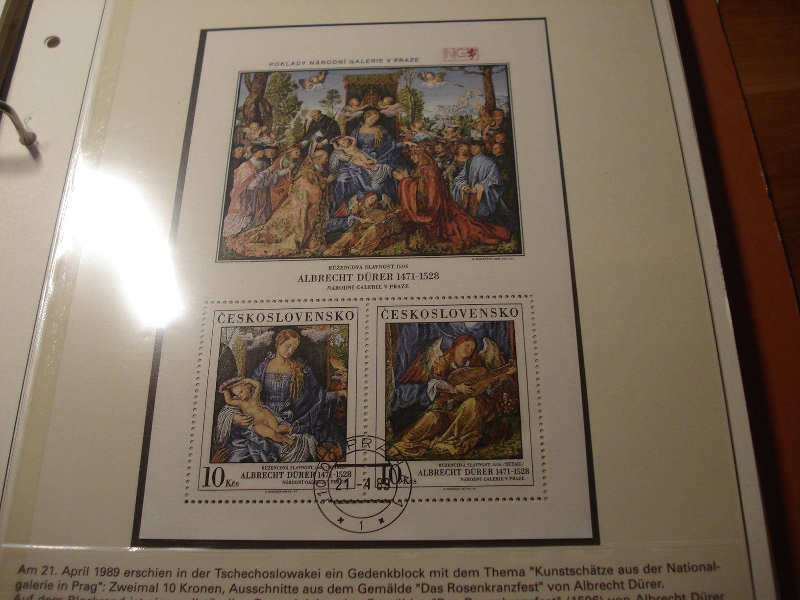 Tous les timbres: Tschechoslowakei Block1989, "Gemälde", ** und  ET-o – D'occasion à Niederwil AG par morostahu 1