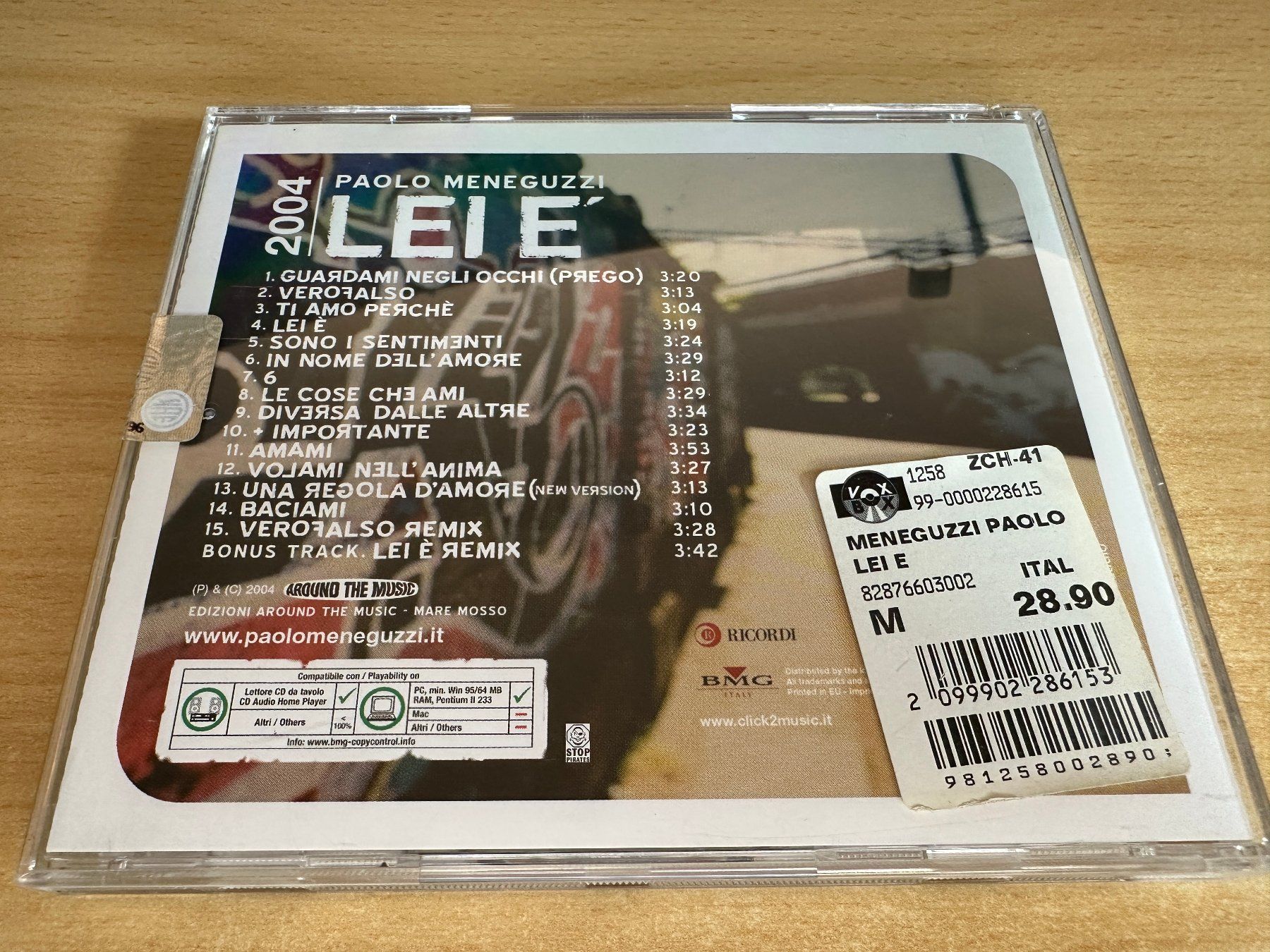 CD: L2 Paolo Meneguzzi – Lei È - 2004 – Usato da Rikon im Tösstal venduto da Alpenmutz 1