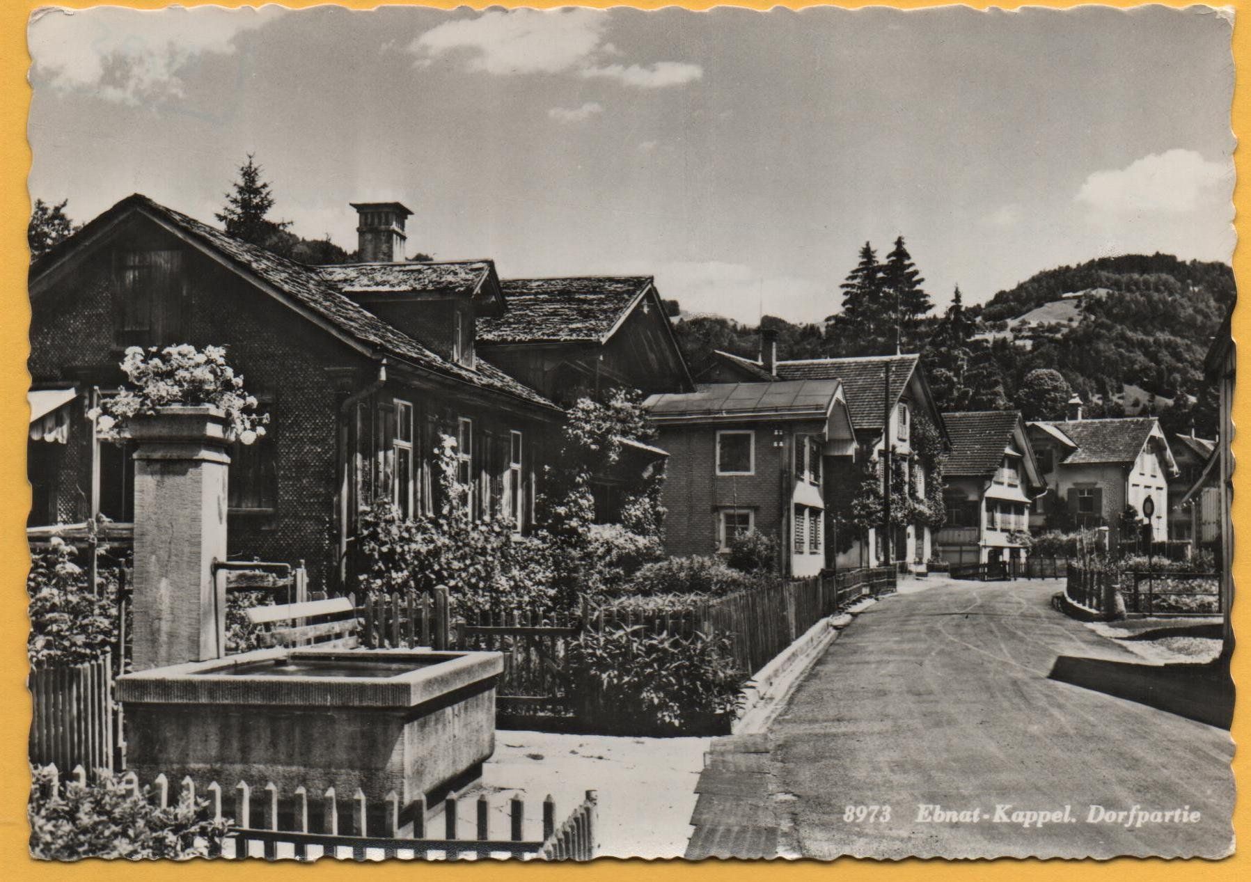 Cartoline postali: EBNAT-KAPPEL Dorfpartie – Usato da Jona venduto da philajona