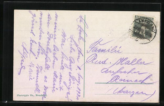 Cartoline postali: AK Le Locle, Panorama, 1920 – Usato da Berlin venduto da bartko-reher 1