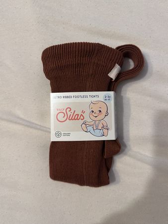 Silly Silas Retro Ribbed Footless Tights 2-3y neu