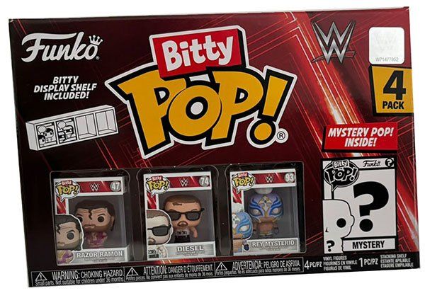 Funko Statuette: Funko Bitty POP! WWE Razor Ramon 4-Pack – Nuovo e nell'imballaggio originale da Löbau venduto da Krocoworld