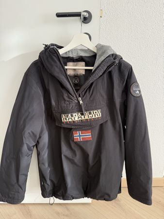 Napapijri Anorak Jacke schwarz mit Kapuze 