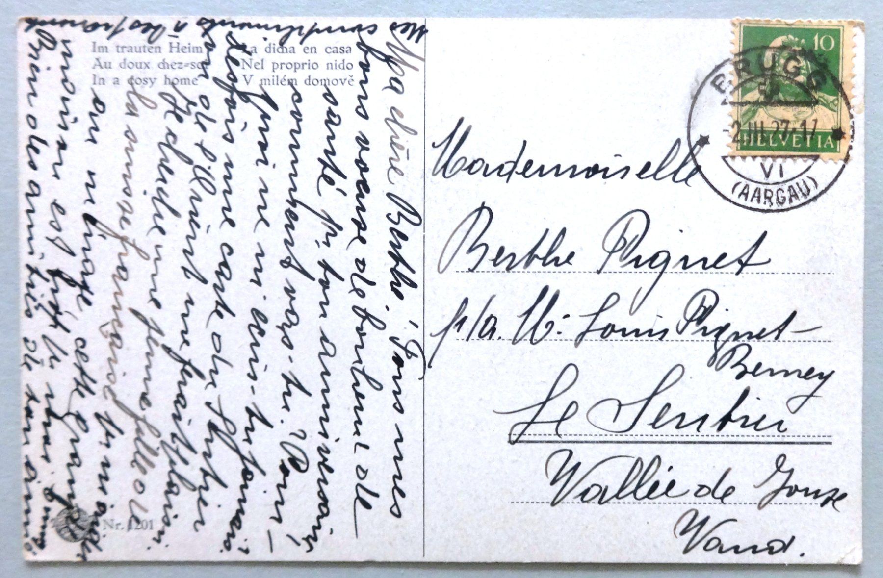 Cartoline postali: Im trauten Heim - Au doux chez-soi – Usato da Fétigny venduto da Billy2miny 1