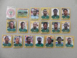 Panini Fussball WM Südafrika 2010 Nigeria 19 Stück Komplett