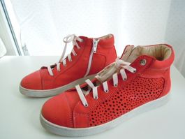 Gr. 37 LIU JOE Sneakers Leder TRENDARBE korallrot seitl Rv -