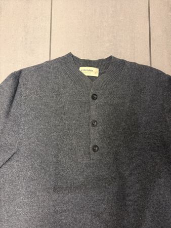 100% Merino Pullover Herren grau M