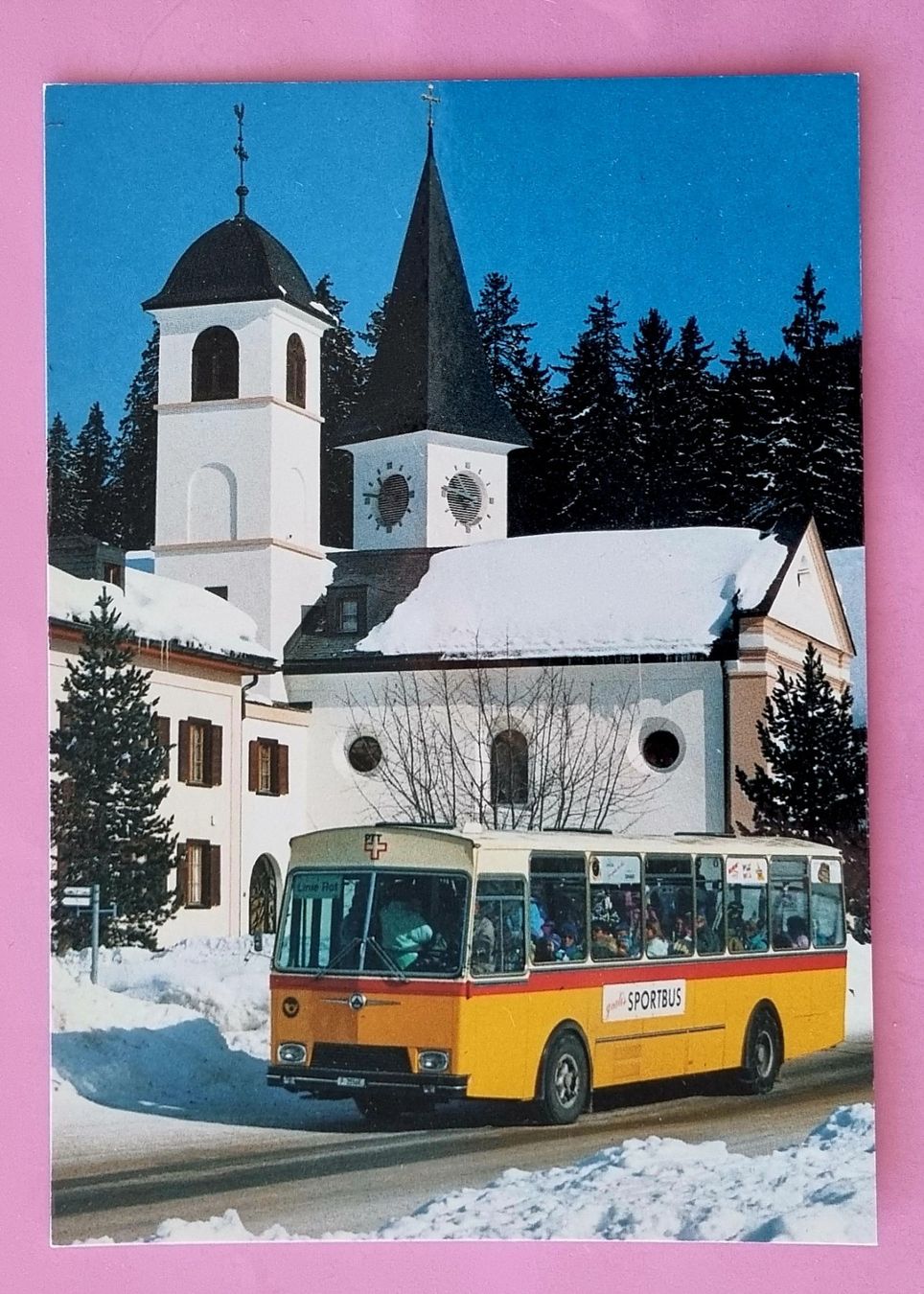 Cartoline postali: Lenzerheide - Postauro SAURER - 1992 – Usato da Rothrist venduto da RROENK