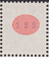 1970, 485RI.01, Bogenteil +Abart: 3-stellige Kontrollnummer