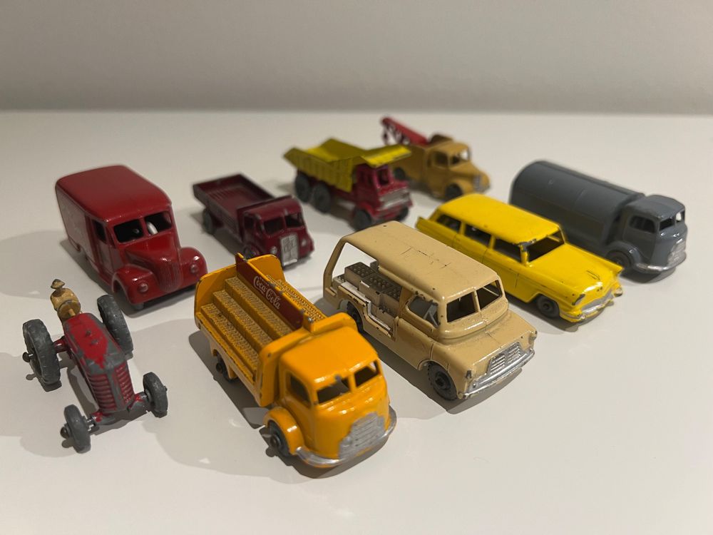 Lot voitures anciennes Matchbox Lesney 7 voitures Total Jaguar, Aston