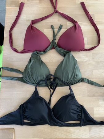 3 verschiedene  Bikinioberteile von Calzedonia