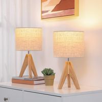 2er Set Tischlampe Holz
