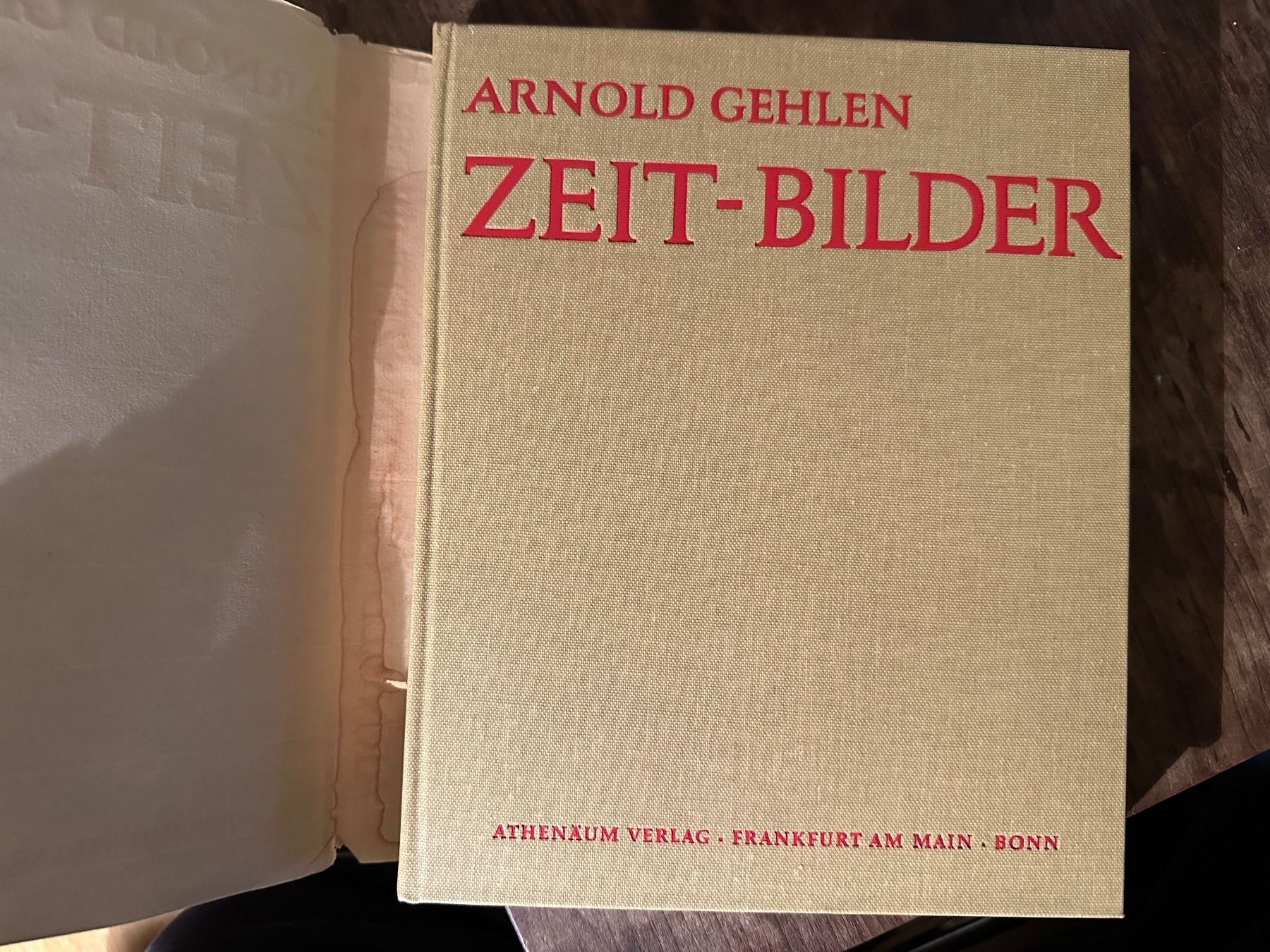Bücher: Arnold Gehlen: Zeit-Bilder. – Gebraucht aus Zürich von allp 1